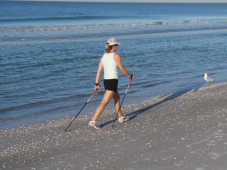 n. walking beach