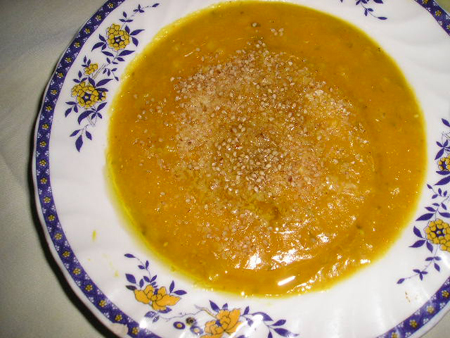 minestra di zucca e farro