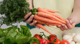 carote e pomodori abbronzatura