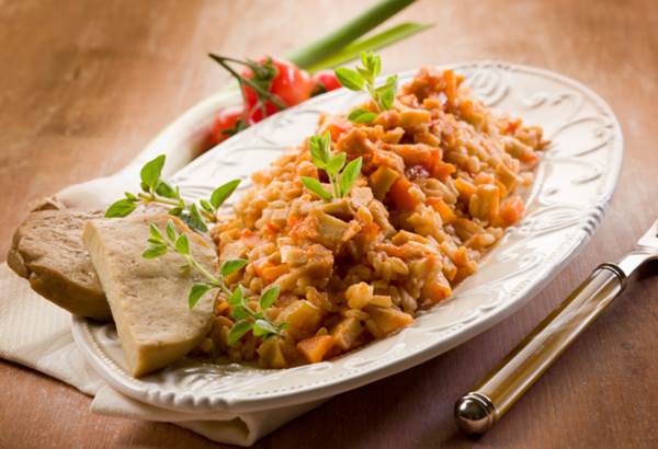 risotto con ragù di seitan